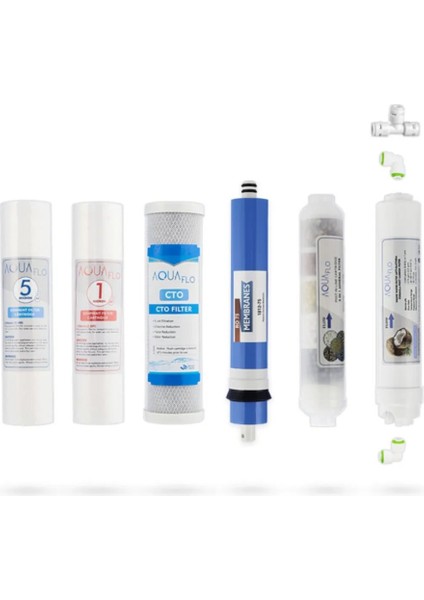 Açık Kasa Su Arıtma Cihazı 10LU Filtresi Standart Membran Set