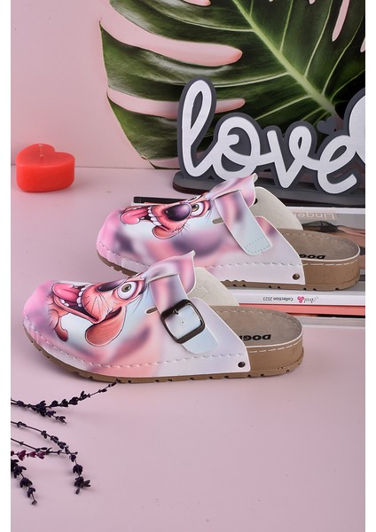 8071 Mutlu Köpek Baskılı Konfort Sabo Terlik