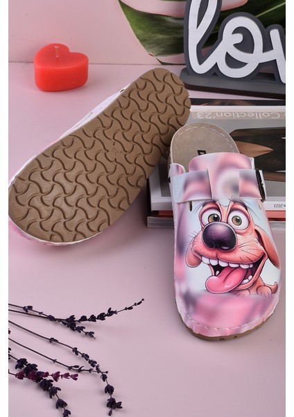 8071 Mutlu Köpek Baskılı Konfort Sabo Terlik fiyatları