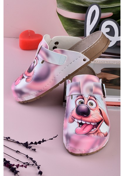 8071 Mutlu Köpek Baskılı Konfort Sabo Terlik fırsatları