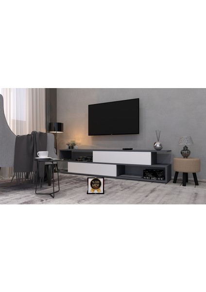 Modern 2 Tv ÜNITESI, Mdf,kolay Kurulum,tv Sehpa