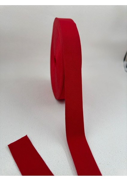 3 cm Grogren Şerit-5 Metre-Kırmızı