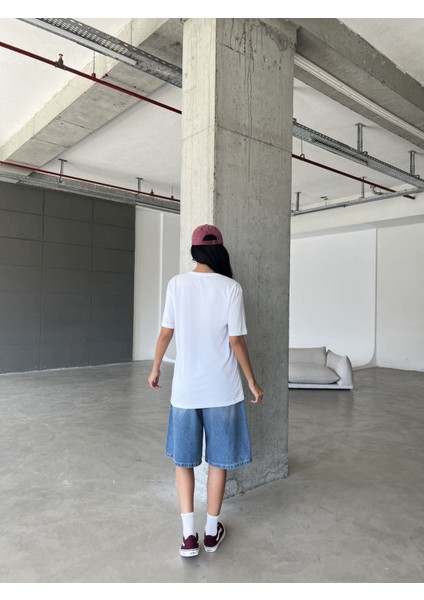 Kovboy Şapka Baskılı Yapay Zeka Tasarımı Ekolojik Penye Oversize %100 Pamuk Kadın T-Shirt