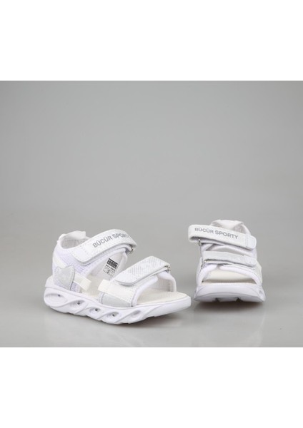 100H Işıklı Beyaz Çocuk Sandalet fırsatları