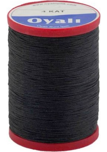 Oyalı 4 Kat Suni Ipek Renk:4039 KoyuGri Iğne Oyası Ipi-Nakış Ipi