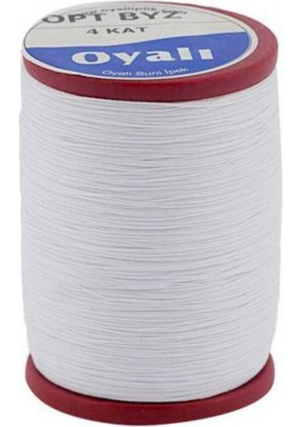 Oyalı 4 Kat Suni Ipek Renk:Optik Beyaz Iğne Oyası Ipi-Nakış Ipi