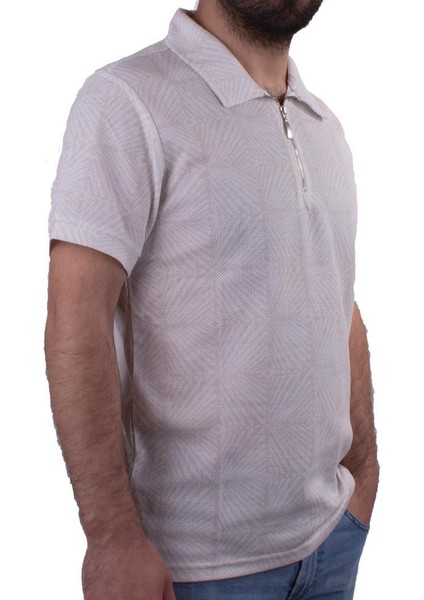2276 Bej Polo Yaka Erkek T-Shirt