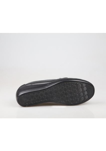 9007 Deri Ortopedik Siyah Kadın Günlük Anne Ayakkabısı modelleri