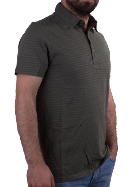 2214 Haki Polo Yaka Erkek T-Shirt