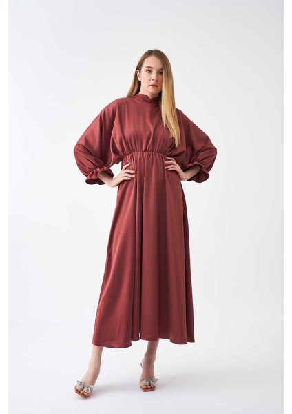 Beli Lastikli Abiye Elbise Gül Kurusu modelleri