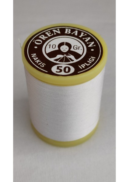 Ören Bayan Koton Makine Nakış Makarası 10 Gram Renk: Beyaz fiyatları
