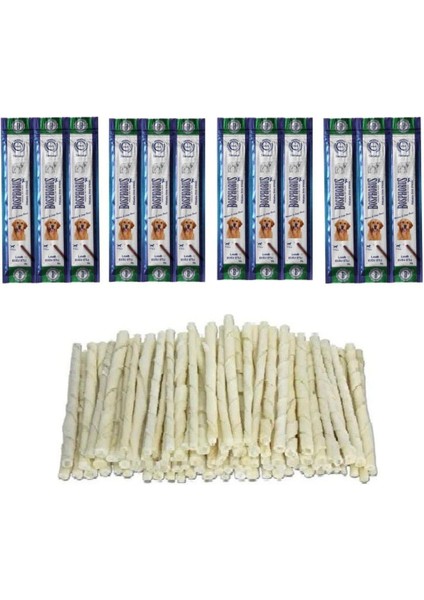 160 Lı Burgu Çubuk + 4 Paket Kuzulu Stick Köpek Ödülü