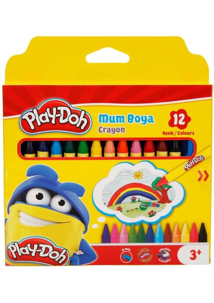 Play Doh Silinebilir Crayon Mum Boya 12 Renk