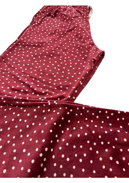 Kadın Kadife Yumuşak Bilek Manşetli/lastikli Cepli Pijama Jogger Eşofman Tek Alt