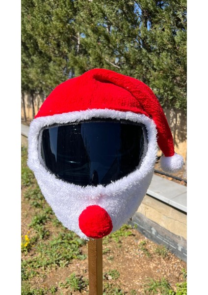 Kask Peluşu Kask Kılıfı Noel Baba Kask Kılıfı Noel Baba Kask Peluşu Yıkanabilir