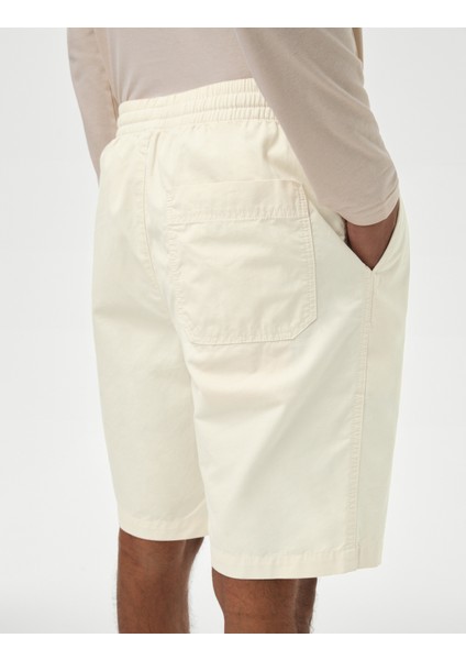Saf Pamuklu Regular Fit Şort fırsatları