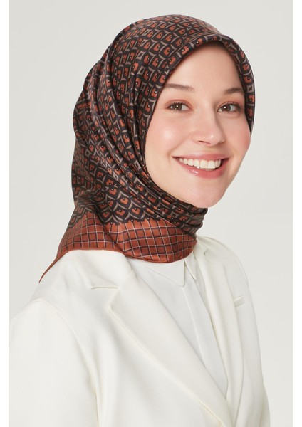 Armine Sport Twill Eşarp - 8557-83 Acı Kahve
