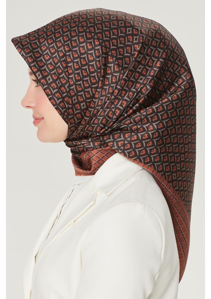 Armine Sport Twill Eşarp - 8557-83 Acı Kahve