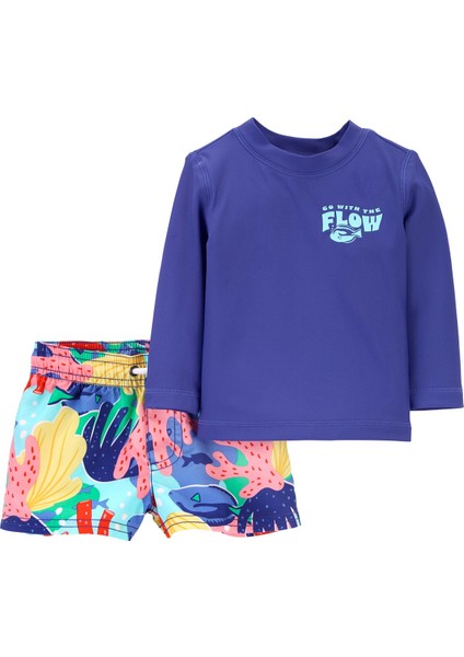 Erkek Bebek Güneş Koruyucu Mayo Set