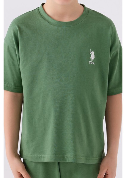 Erkek Çocuk Çam Yeşili Bermuda Takımı fırsatları