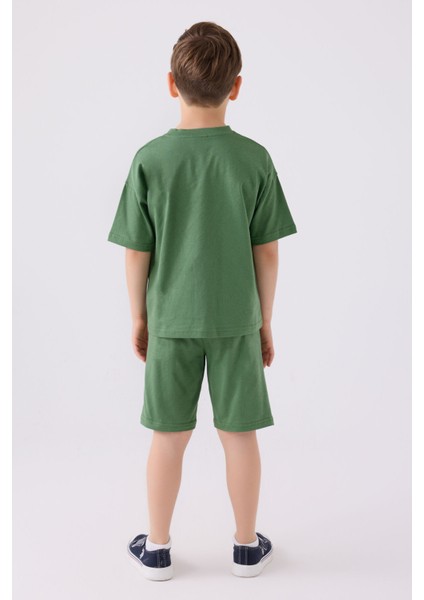 Erkek Çocuk Çam Yeşili Bermuda Takımı indirimleri