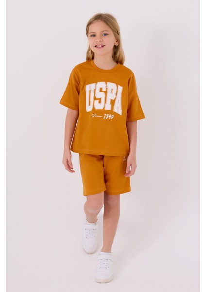 Kız Çocuk Kiremit Bermuda Takım