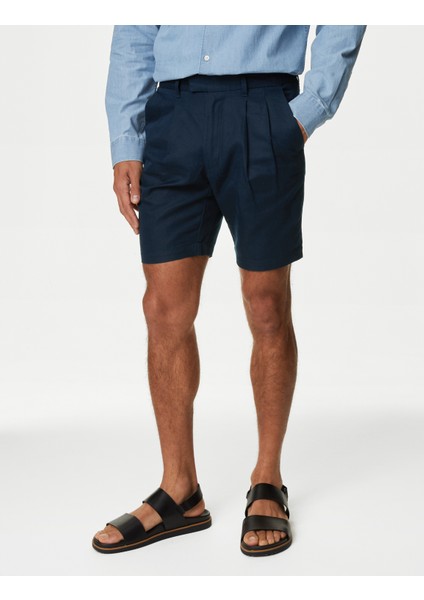 Regular Fit Keten Şort fiyatları