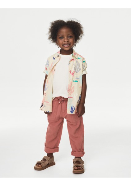 Saf Pamuklu Regular Fit Pantolon