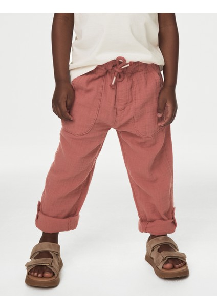 Saf Pamuklu Regular Fit Pantolon