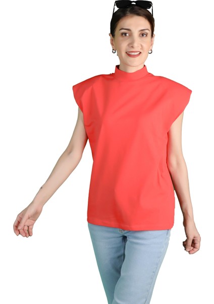 Kadın Süprem Vatkalı Yarasa Kol T-Shirt