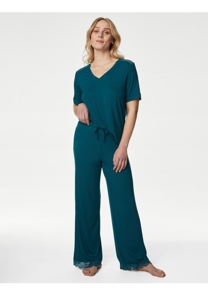 Marks & Spencer Body Soft™ Wide Leg Pijama Altı