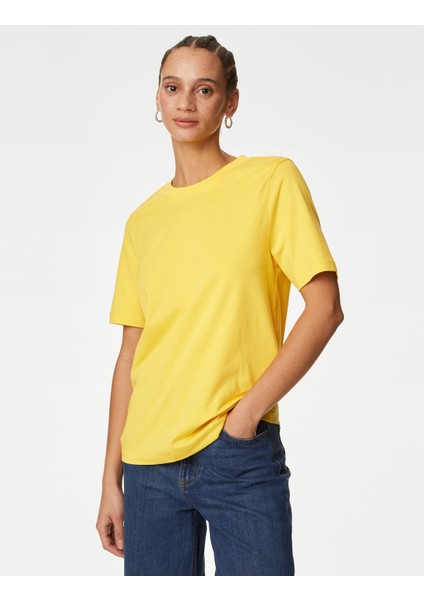 Marks & Spencer Saf Pamuklu Kısa Kollu T-Shirt