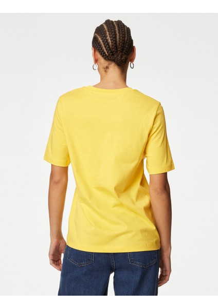 Marks & Spencer Saf Pamuklu Kısa Kollu T-Shirt