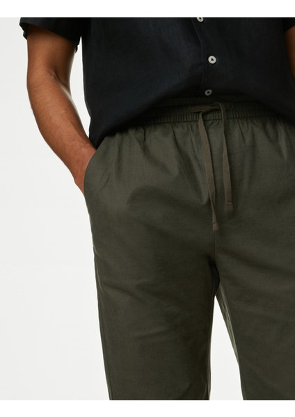 Marks & Spencer Tapered Fit Keten Pantolon