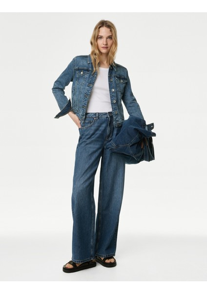 Wide Leg Jean Pantolon