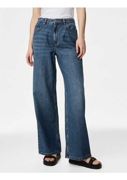 Wide Leg Jean Pantolon