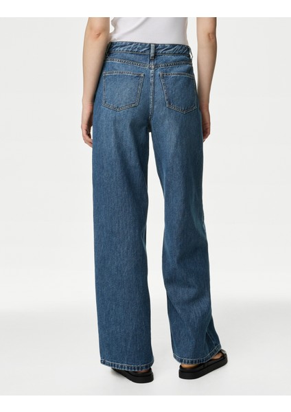 Wide Leg Jean Pantolon