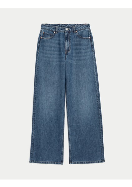 Wide Leg Jean Pantolon