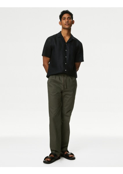 Marks & Spencer Tapered Fit Keten Pantolon