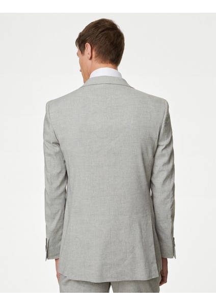 Tailored Fit Klasik Keten Ceket modelleri