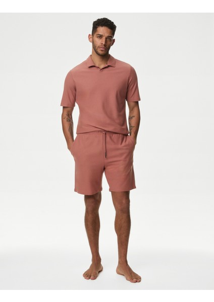 Supima® Cotton Polo Yaka Pijama Üstü