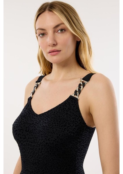 4300 Siyah Desenli Toparlayıcı Mayo fırsatları