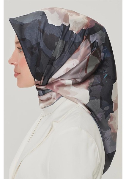İpek Eşarp Nostalji - 8534-33 Antrasit Twill