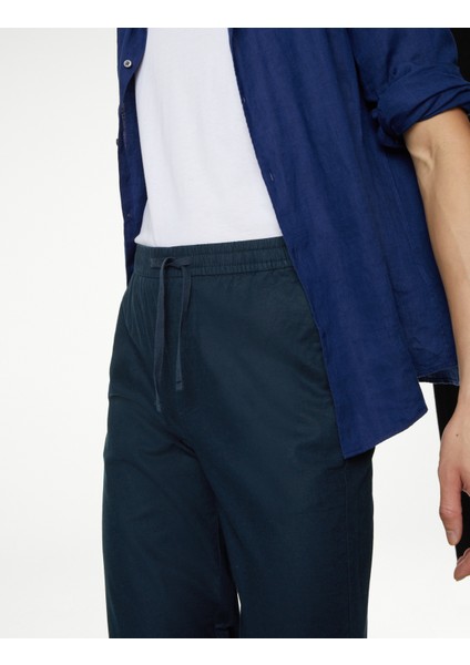 Marks & Spencer Tapered Fit Keten Pantolon