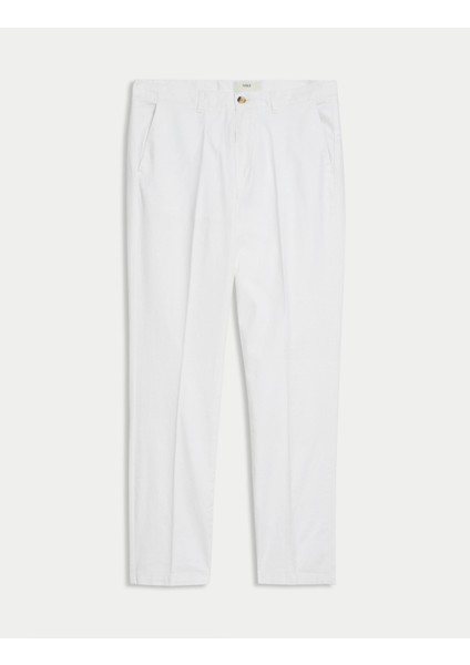 Regular Fit Keten Chino Pantolon modelleri