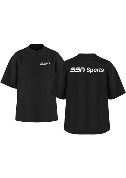 Kısa Kollu Oversize Bisiklet Yaka Tshirt