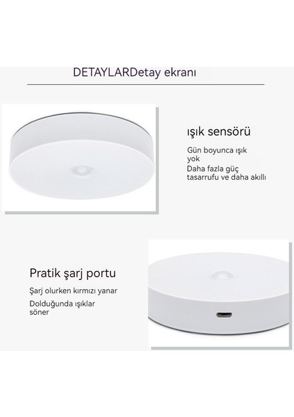 Kablosuz Akıllı Insan Vücudu Sensörü Lamba Ev Yatak Odası Usb Şarj Edilebilir Gece Lambası (Yurt Dışından)