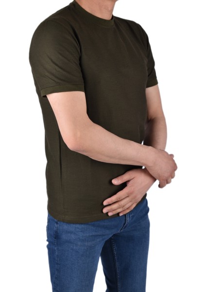 WLM-4002 Bisiklet Yaka Tişört /haki/l fırsatları