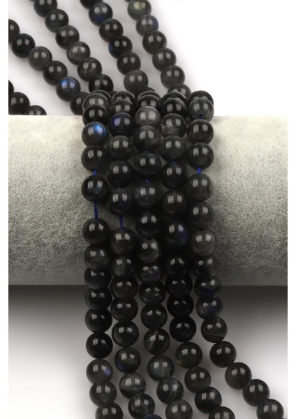 Labradorit Doğal Taş Dizi 8 mm Küre Kesim