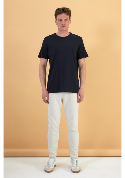 Erkek Danny Siyah Sıfır Yaka Pamuklu Basıc T-Shirt modelleri